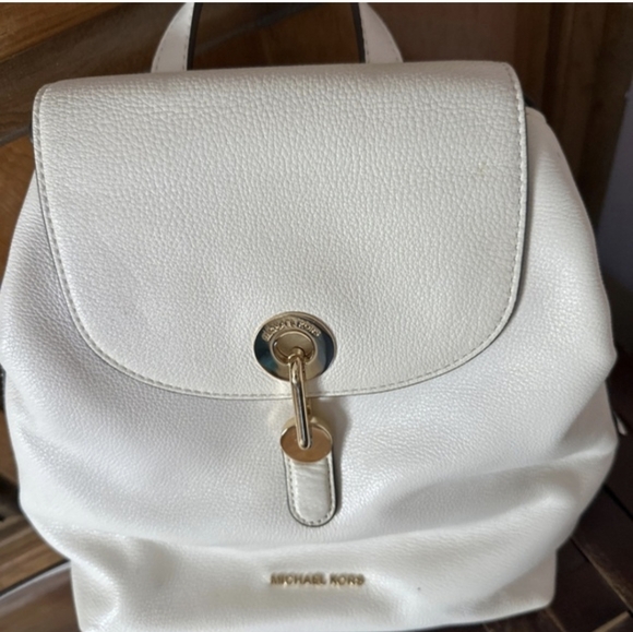 Michael Kors Ivory Leather Backpack - Picture 4 of 4